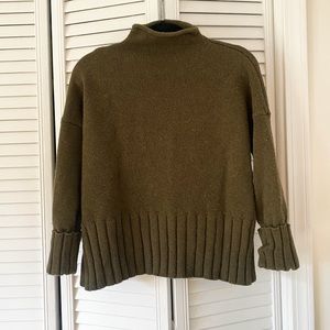 Madewell Mock Neck 3/4 Sleeve Sweater